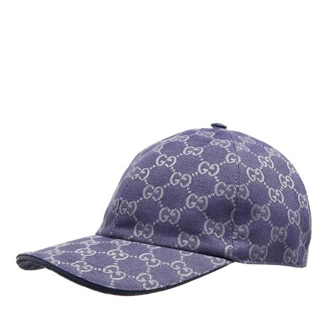 gucci cap blumen blau|GG canvas cap in blue .